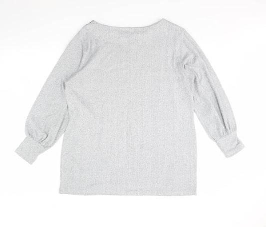 Womens UK Size 16 M&S Grey Pullover Jumper