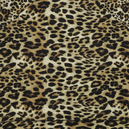 La Sensa Womens Brown Animal Print Jersey Pullover Sweatshirt Size S