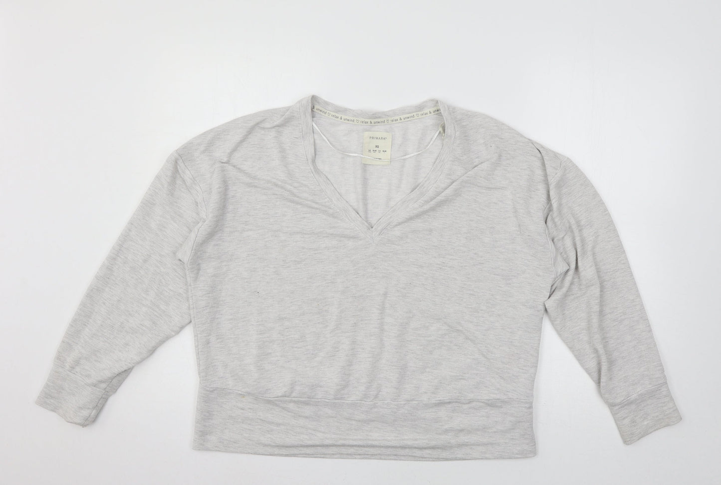 Primark Womens Grey  Jersey Pullover Sweatshirt Size 6