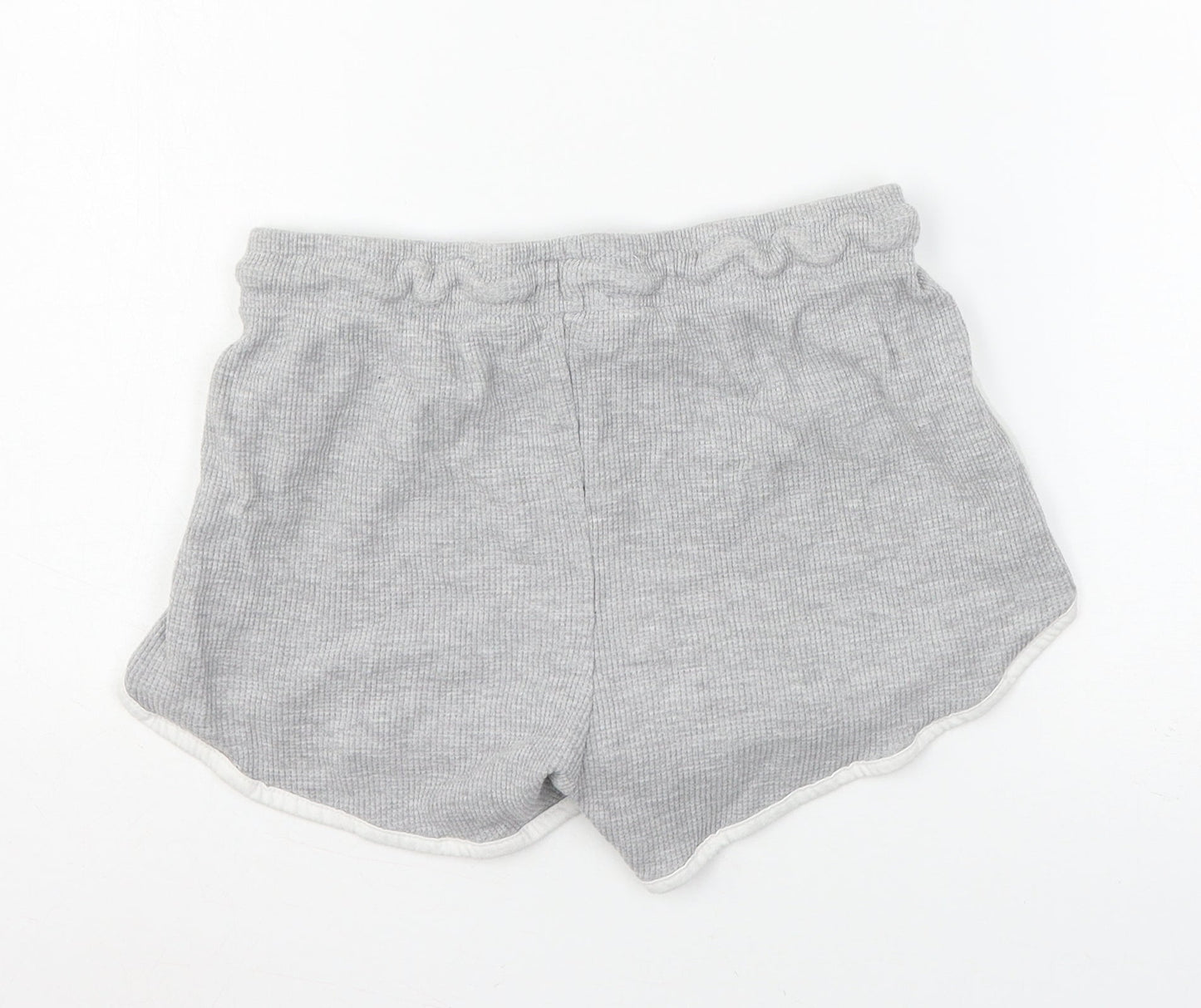 Primark Womens Grey Striped Jersey Sweat Shorts Size 6