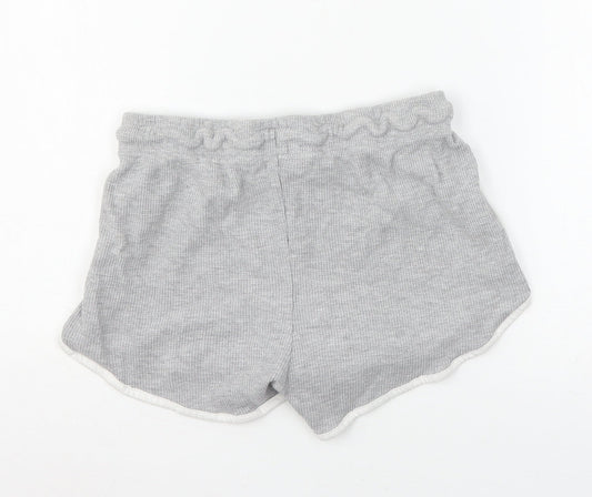 Primark Womens Grey Striped Jersey Sweat Shorts Size 6