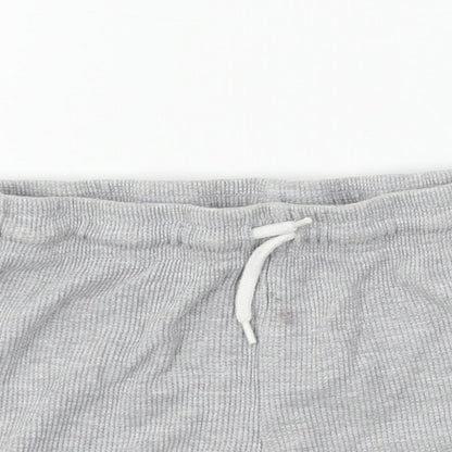 Primark Womens Grey Striped Jersey Sweat Shorts Size 6