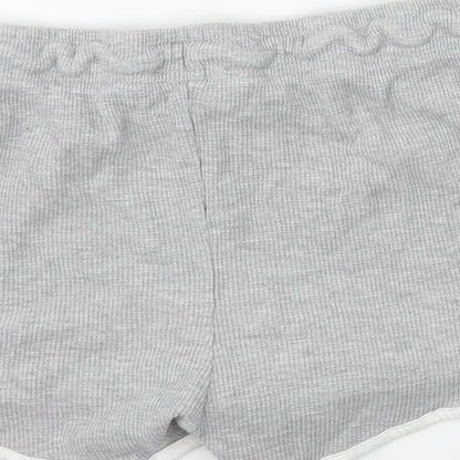 Primark Womens Grey Striped Jersey Sweat Shorts Size 6