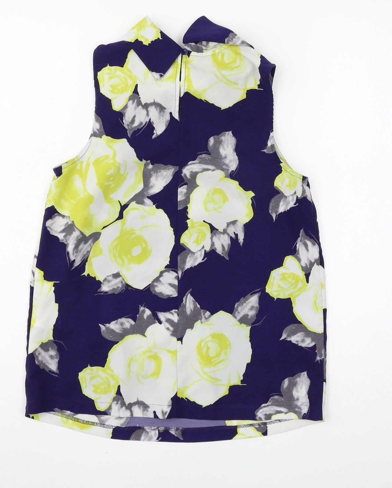 Papaya Womens Blue Floral  Basic Blouse Size 8