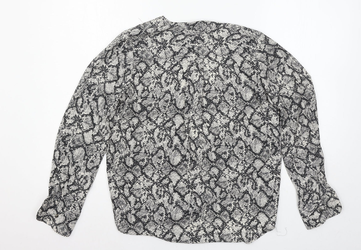 Womens UK Size 6 New Look Grey Basic Blouse