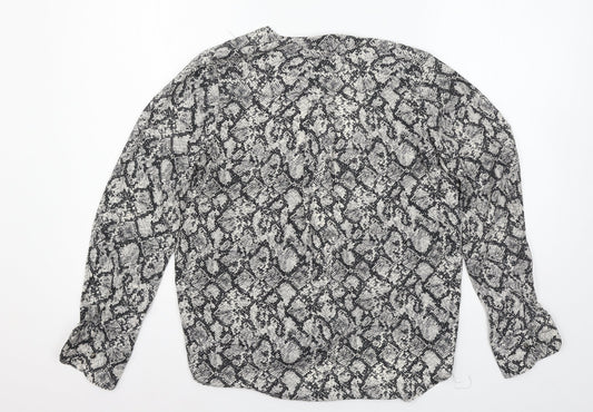 Womens UK Size 6 New Look Grey Basic Blouse
