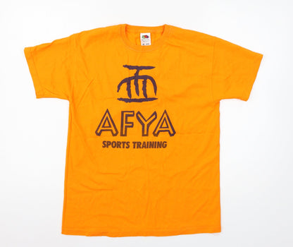 Fruit of the Loom Boys Orange  Jersey Basic T-Shirt Size 12-13 Years  - Afya Sports
