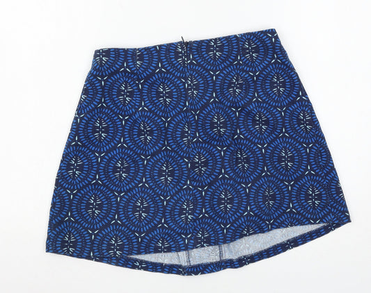 Atmosphere Womens Blue Geometric  Flare Skirt Size 8