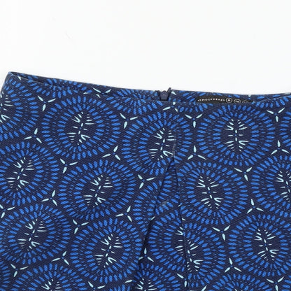 Atmosphere Womens Blue Geometric  Flare Skirt Size 8