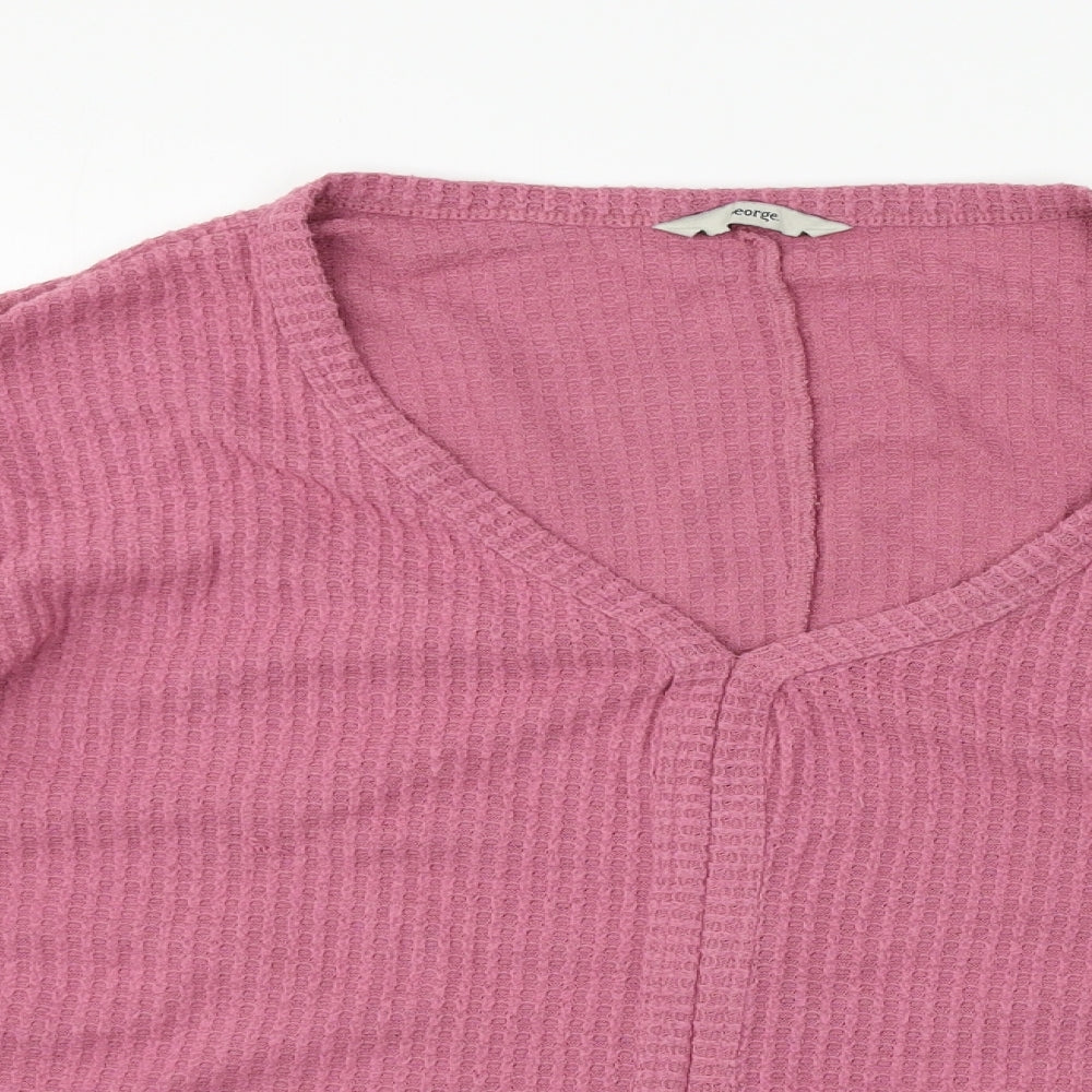 George Womens Pink  Knit Pullover Jumper Size 8