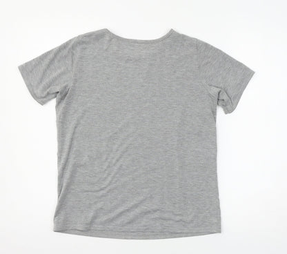 Womens UK Size S Select Grey Basic T-Shirt