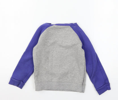 Minnie Minors Boys Grey  Jersey Pullover Sweatshirt Size 3-4 Years