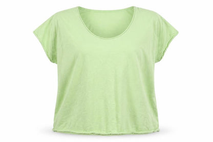 Womens UK Size L Pull&Bear Green Basic T-Shirt