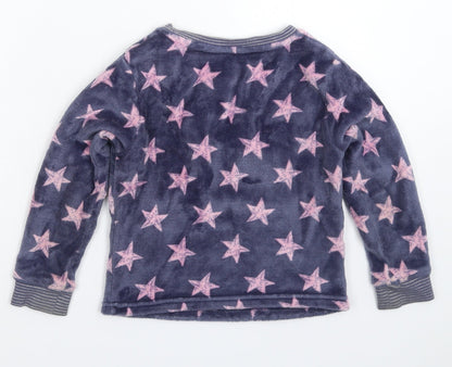 Matalan Girls Multicoloured Geometric Fleece Top Pyjama Top Size 6 Years
