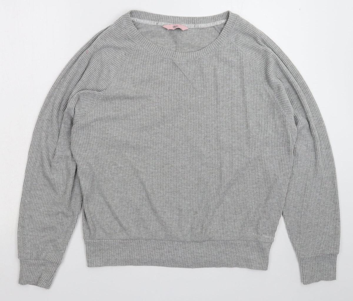 Additional front view of Boux Avenue women’s grey knit jumper, size UK 14