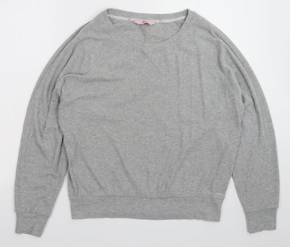 Additional front view of Boux Avenue women’s grey knit jumper, size UK 14
