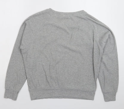 Back view of Boux Avenue women’s grey knit jumper, size UK 14