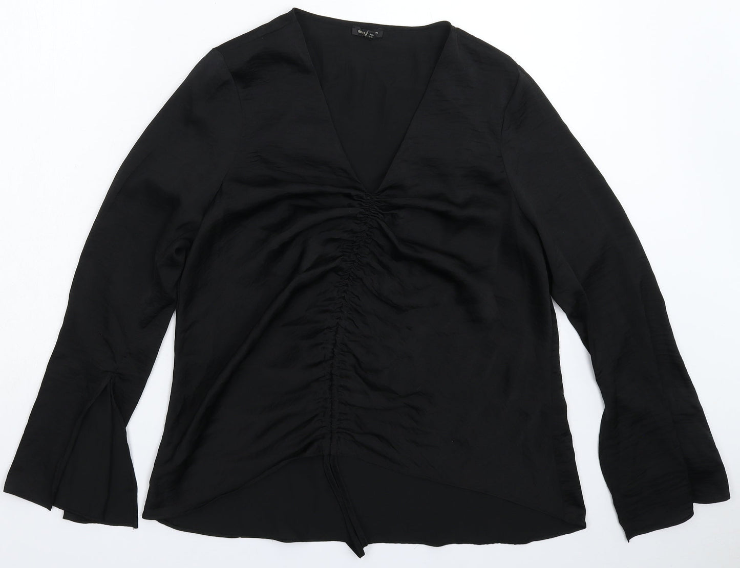 Womens UK Size 12 River Island Black Basic Blouse