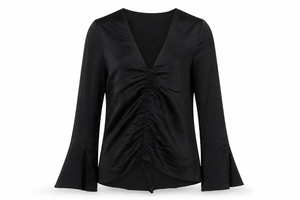 Womens UK Size 12 River Island Black Basic Blouse