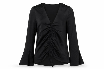 Womens UK Size 12 River Island Black Basic Blouse