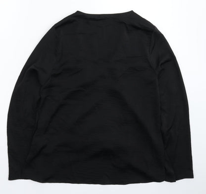 Womens UK Size 12 River Island Black Basic Blouse