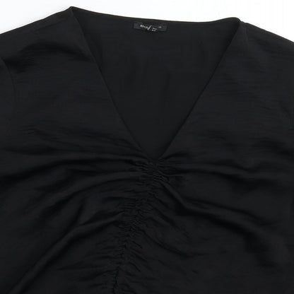 Womens UK Size 12 River Island Black Basic Blouse