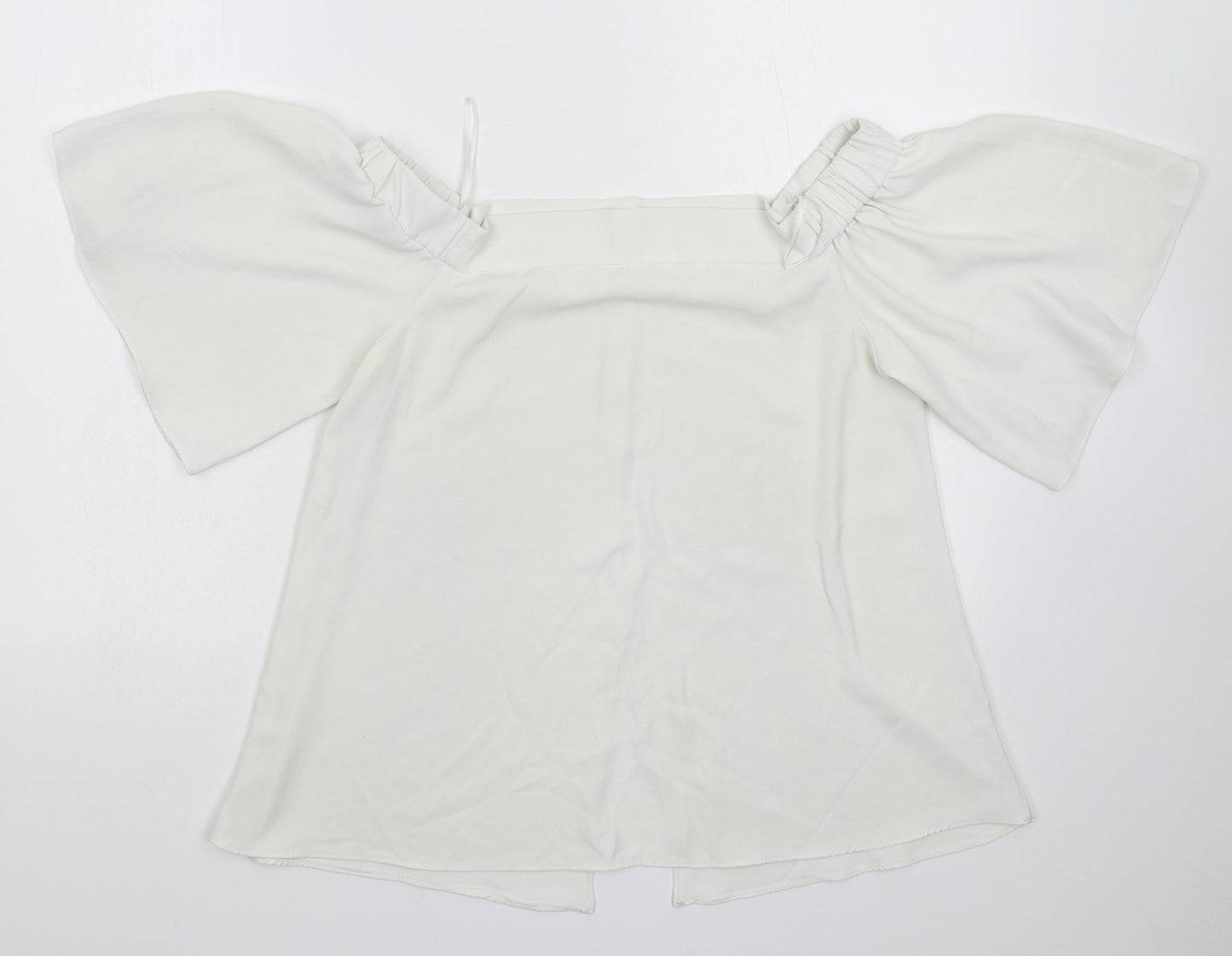 Womens UK Size 10 River Island White Basic Blouse