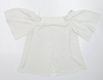 Womens UK Size 10 River Island White Basic Blouse