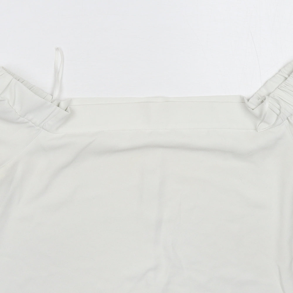 Womens UK Size 10 River Island White Basic Blouse
