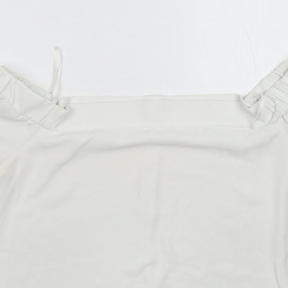 Womens UK Size 10 River Island White Basic Blouse