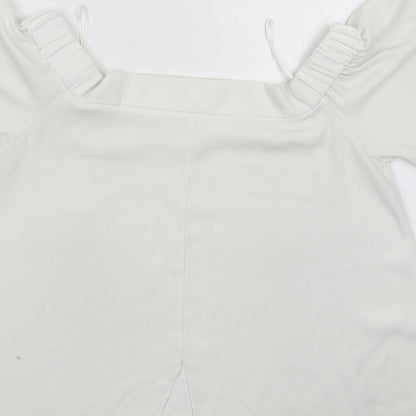Womens UK Size 10 River Island White Basic Blouse