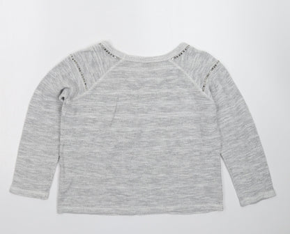 Womens UK Size 10 Marks and Spencer Grey Pullover Jumper