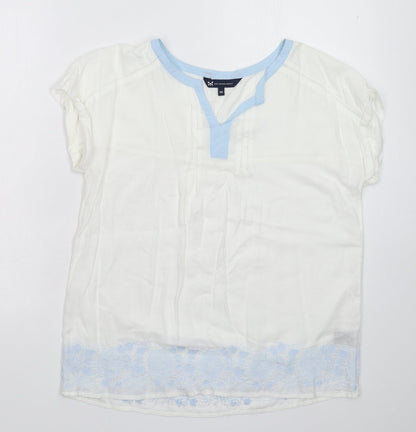 Crew Clothing Womens White   Basic T-Shirt Size 10