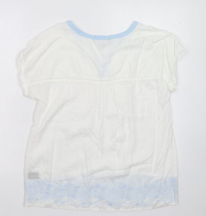 Crew Clothing Womens White   Basic T-Shirt Size 10