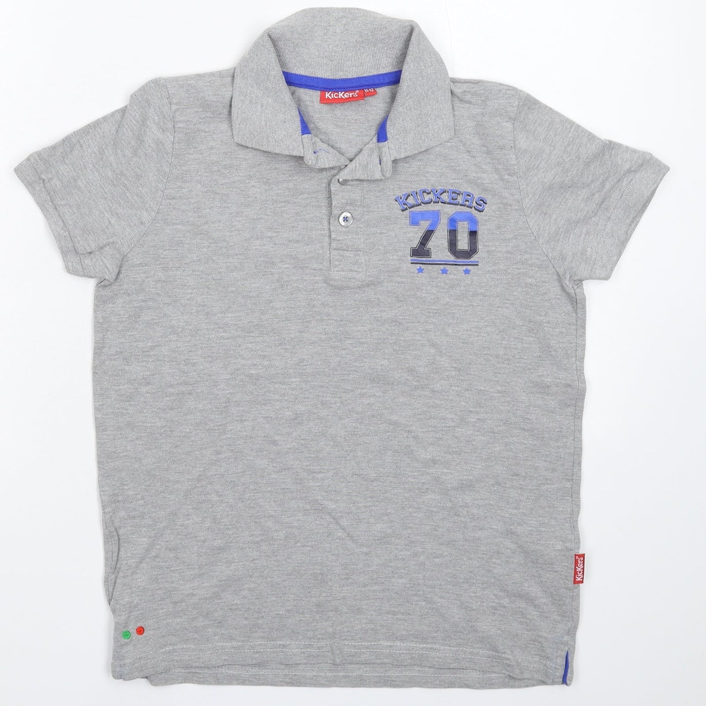 Kickers Boys Grey   Basic Polo Size 11-12 Years