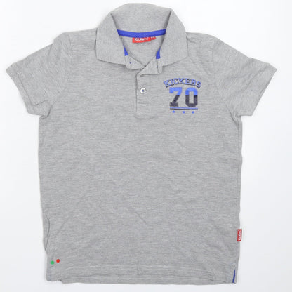 Kickers Boys Grey   Basic Polo Size 11-12 Years