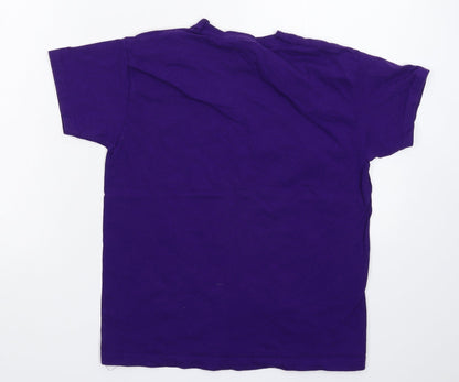 Fruit of the Loom Boys Purple   Basic T-Shirt Size 10-11 Years