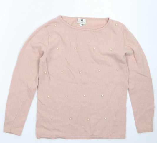 Benedetta B Womens Beige  Knit Pullover Jumper Size M