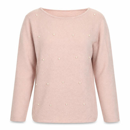 Front view of Benedetta B women’s beige knit jumper, size M