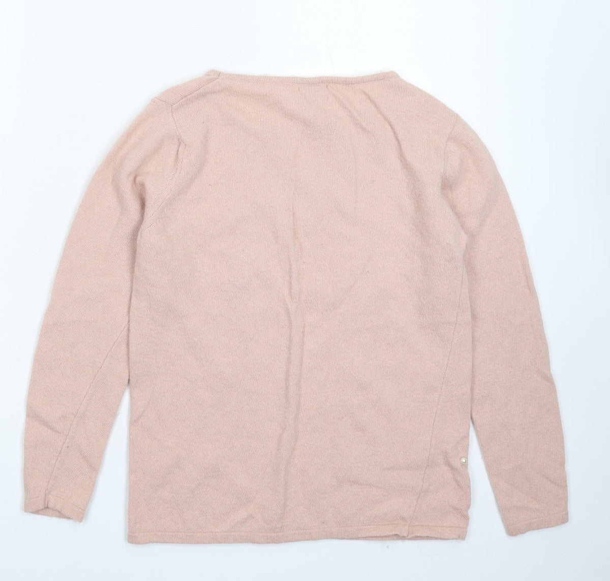 Back view of Benedetta B women’s beige knit jumper, size M
