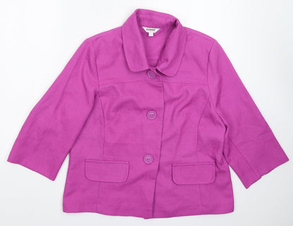 Essential Collection Womens Pink   Jacket Blazer Size 16