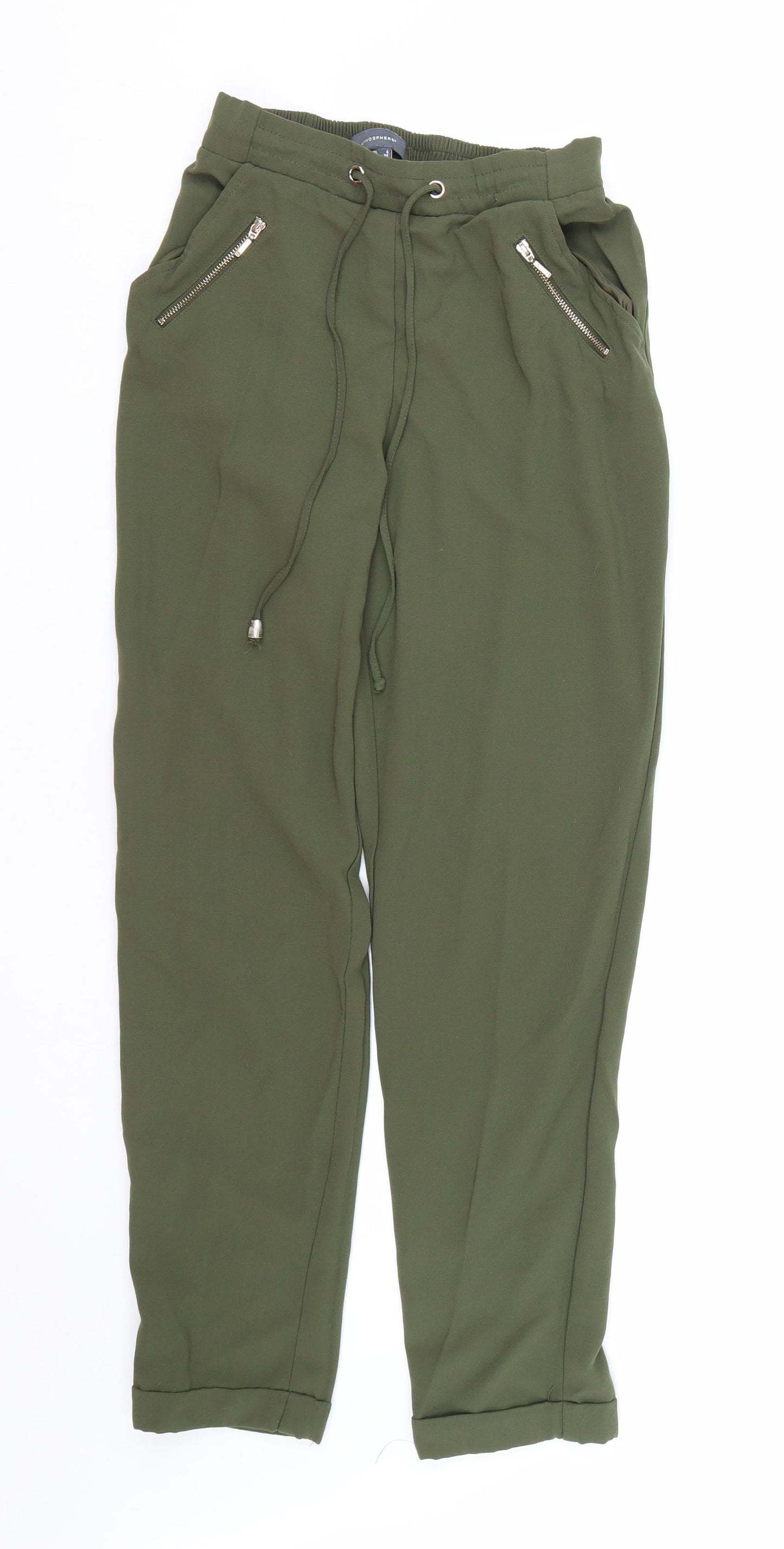 Womens UK Size 6 Atmosphere Regular Fit Capri Green Trousers