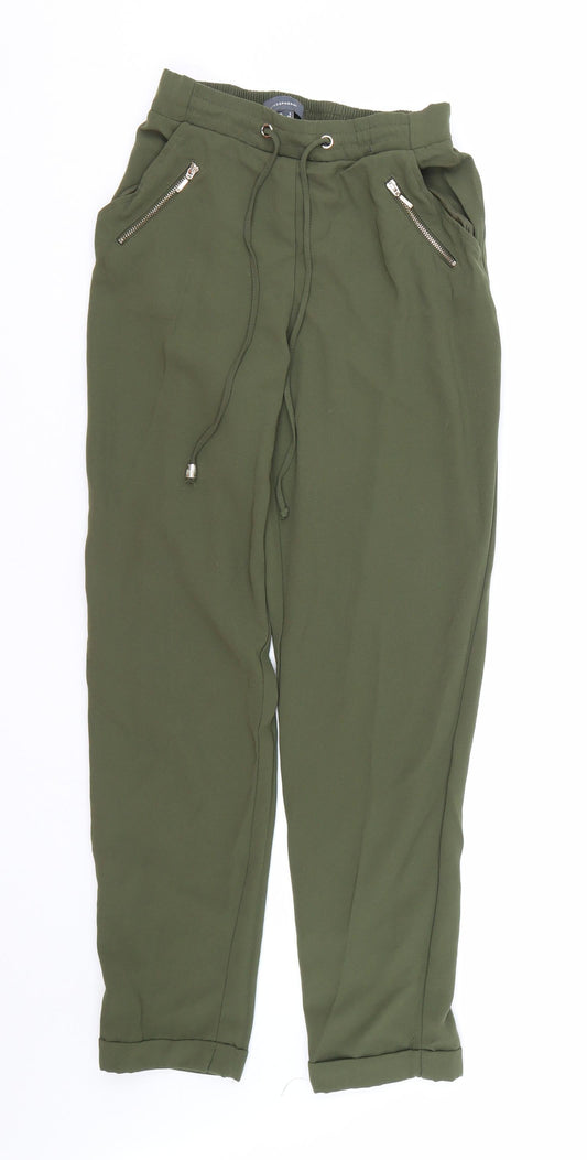 Womens UK Size 6 Atmosphere Regular Fit Capri Green Trousers