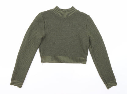 Womens UK Size 6 PRETTYLITTLETHING Green Pullover Jumper