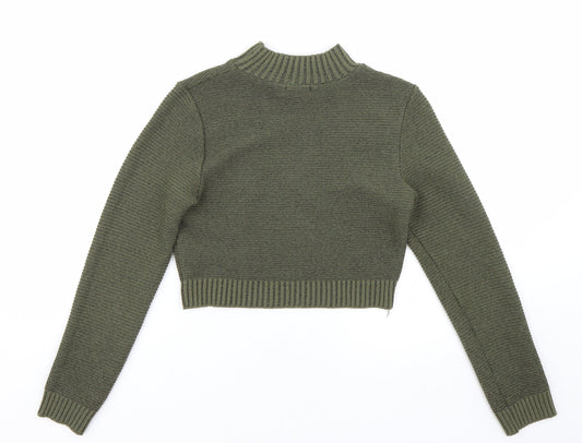 Womens UK Size 6 PRETTYLITTLETHING Green Pullover Jumper