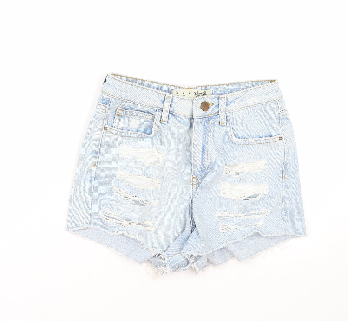 Denim co Womens Blue  Denim Mom Shorts Size 8