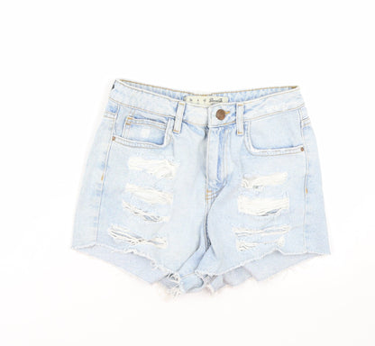 Denim co Womens Blue  Denim Mom Shorts Size 8