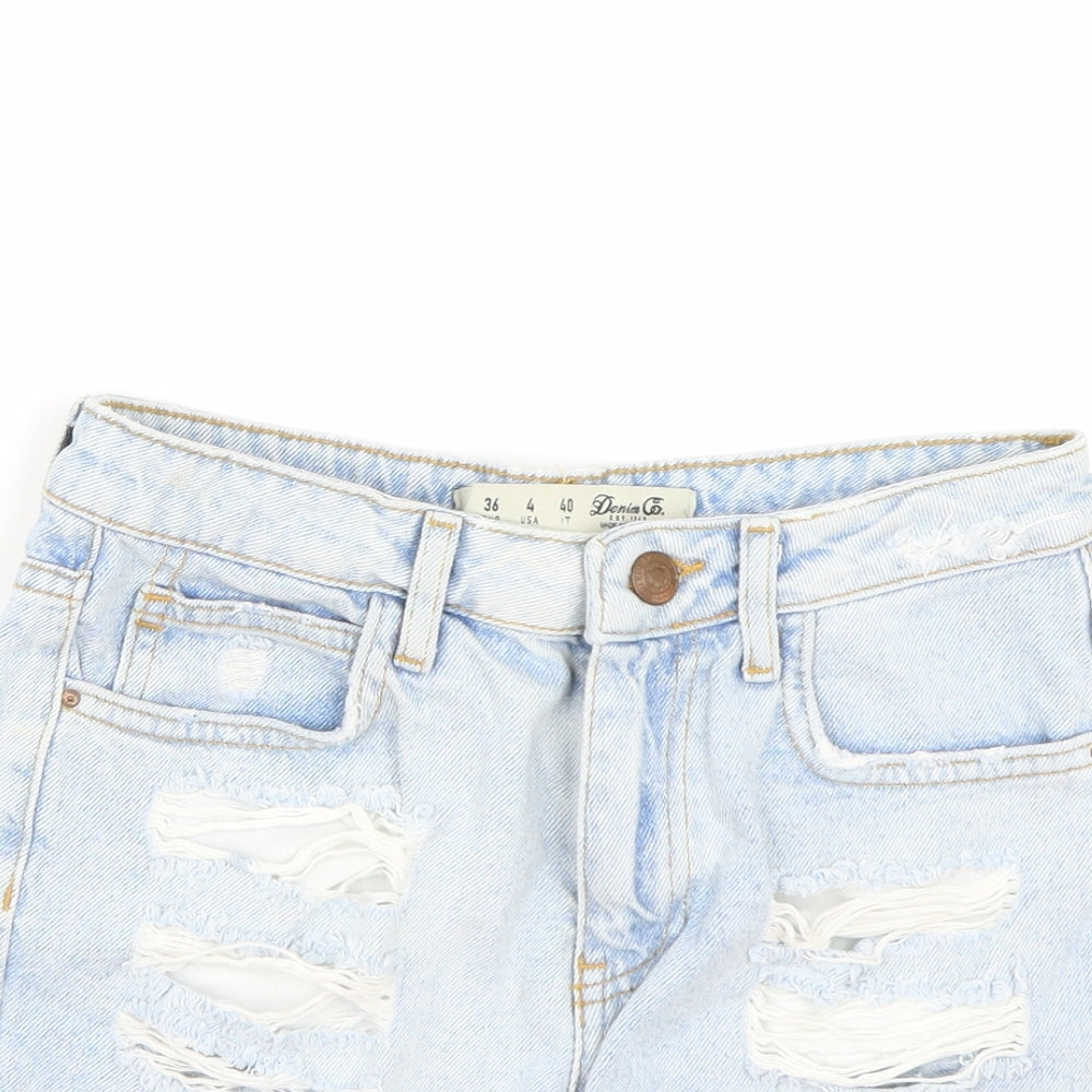Denim co Womens Blue  Denim Mom Shorts Size 8