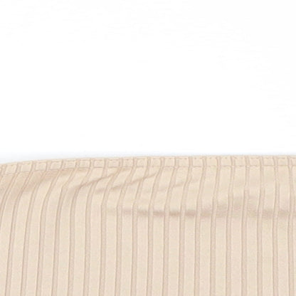 Womens UK Size 8 Missguided Beige Cropped T-Shirt