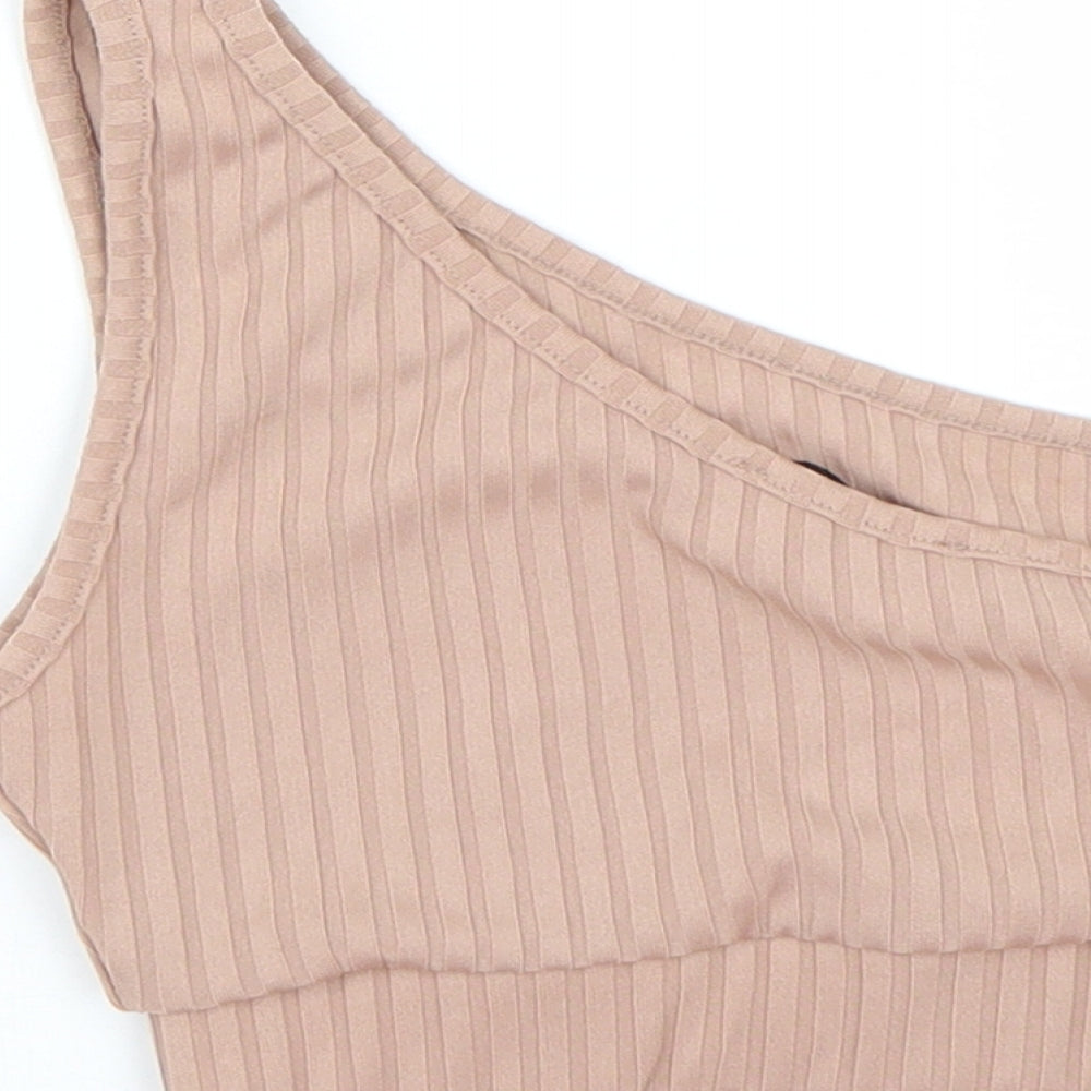 Womens UK Size 6 Club London Brown Basic Tank